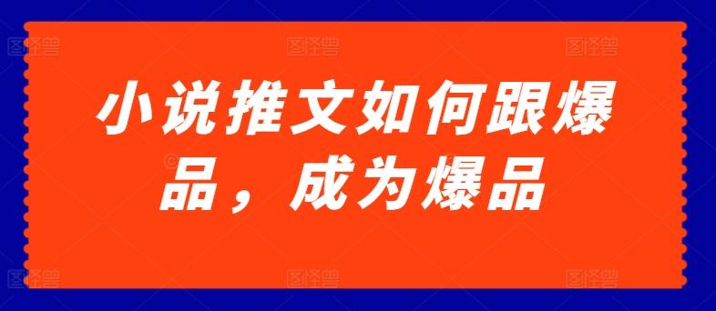 小说推文如何跟爆品，成为爆品【揭秘】-彼飞网创