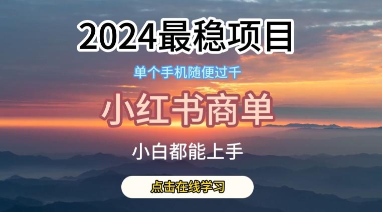 2024最稳蓝海项目，小红书商单项目，没有之一【揭秘】-彼飞网创