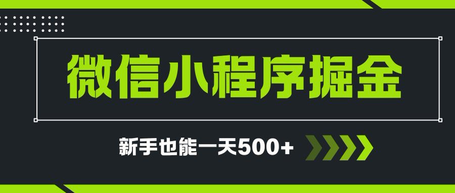 微信小程序自撸广告项目，0投资暴力玩法，新手小白一天轻松500+-彼飞网创