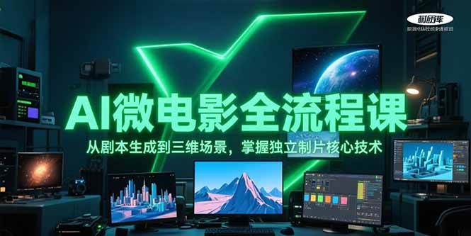 AI微电影全流程课，从剧本生成到三维场景，掌握独立制片核心技术-彼飞网创