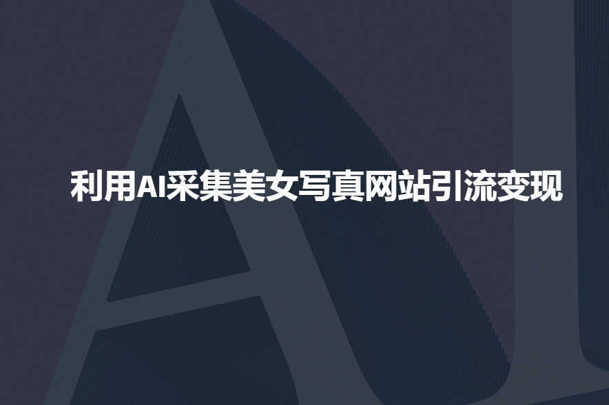 利用AI采集美女写真网站引流变现，引流嘎嘎的-彼飞网创
