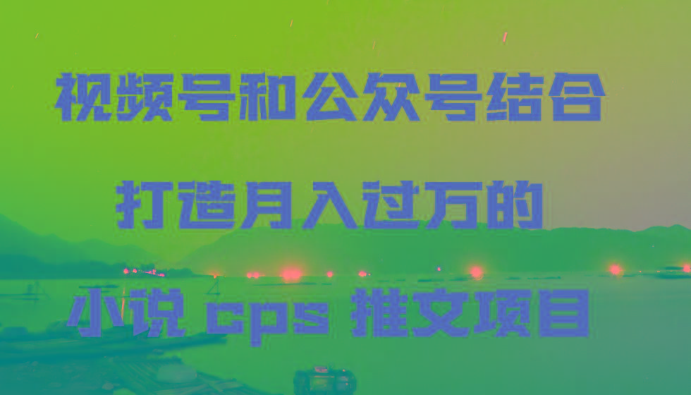 视频号和公众号结合打造月入过万的小说cps推文项目，包括市面上面的各种思路详解-彼飞网创