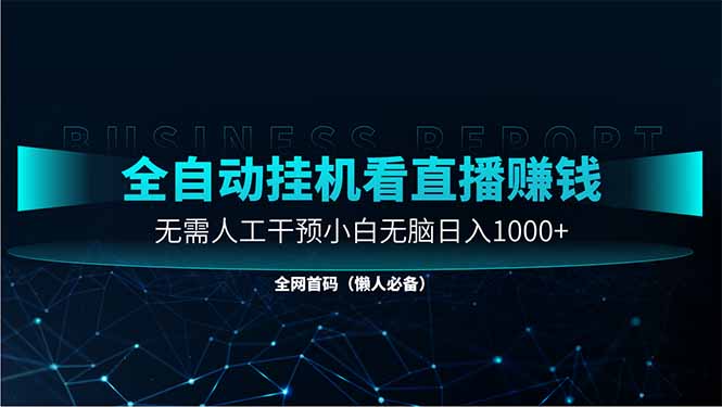 直播助手全自动看大平台直播赚钱，全自动无需人工干预，小白无脑日入1000-彼飞网创