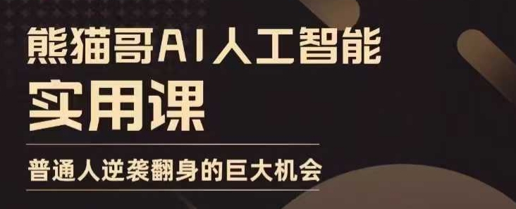AI人工智能实用课，实在实用实战，普通人逆袭翻身的巨大机会-彼飞网创