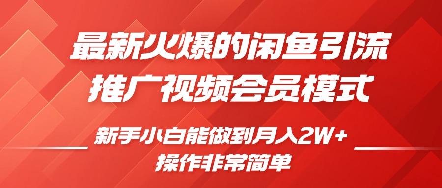闲鱼引流推广影视会员，0成本就可以操作，新手小白月入过W+【揭秘】-彼飞网创