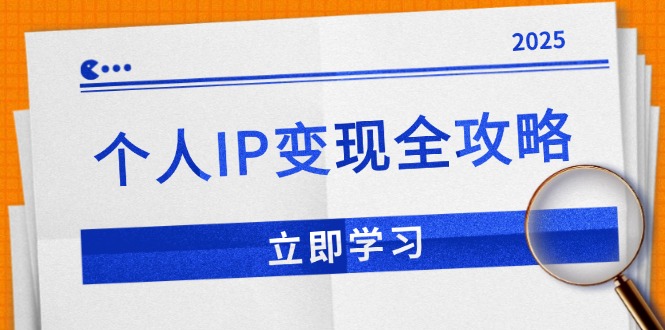个人IP变现全攻略：私域运营,微信技巧,公众号运营一网打尽,助力品牌推广-彼飞网创