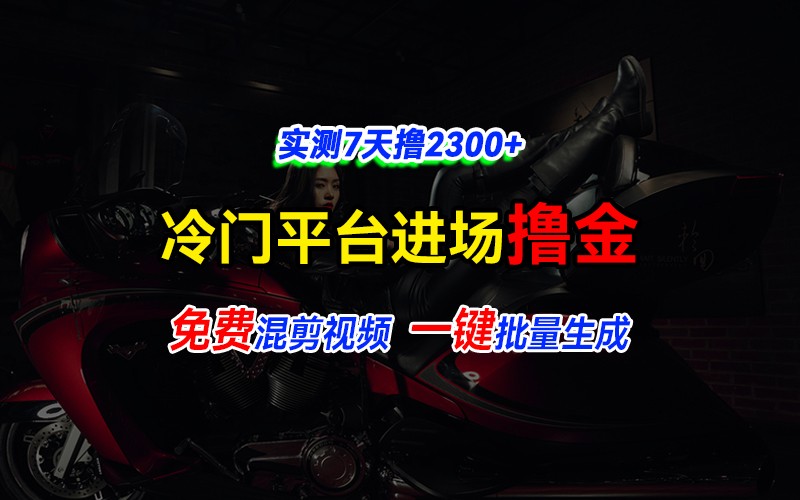 全新冷门平台vivo视频，快速免费进场搞米，通过混剪视频一键批量生成，实测7天撸2300+-彼飞网创