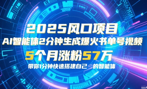 AI智能体2分钟一键生成爆火书单号原创视频，5个月涨粉57w，带你零代码1分钟搭建智能体-彼飞网创