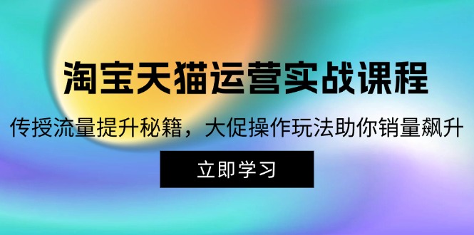 淘宝&天猫运营实战课程，传授流量提升秘籍，大促操作玩法助你销量飙升-彼飞网创