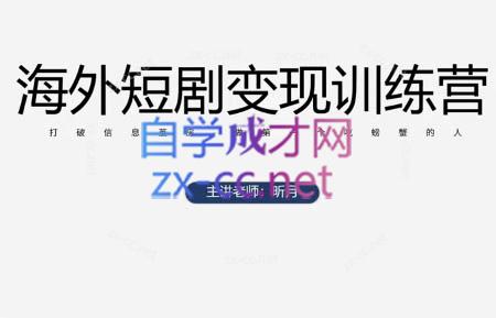 昕月老师·海外短剧变现训练营-彼飞网创
