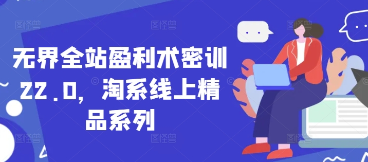 无界全站盈利术密训22.0，淘系线上精品系列-彼飞网创