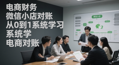 电商财务微信小店对账，从0到1系统学习电商对账-彼飞网创