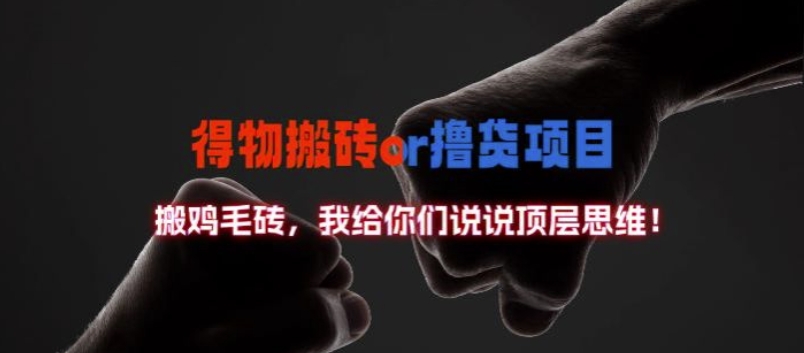 得物搬砖撸货项目?掰下数据，我给你们说说顶层思维【揭秘】-彼飞网创