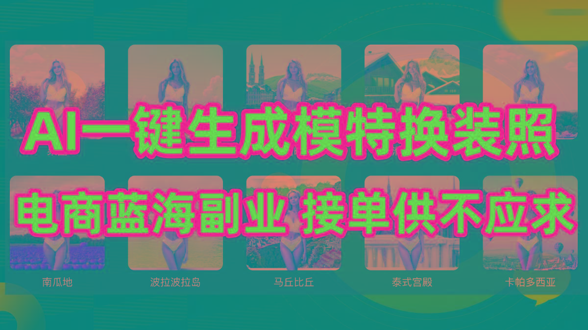 (9616期)AI制作一键生成模特换装照，电商蓝海副业供不应求-彼飞网创