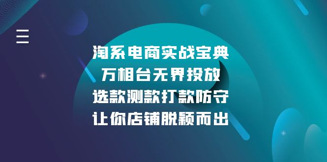 淘系电商实战宝典：万相台无界投放，选款测款打款防守，让你店铺脱颖而出-彼飞网创