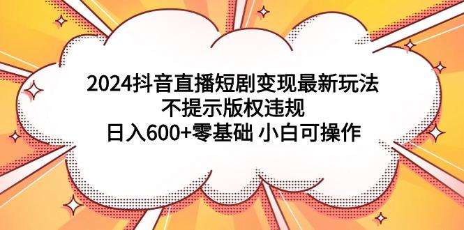 (9305期)2024抖音直播短剧变现最新玩法，不提示版权违规 日入600+零基础 小白可操作-彼飞网创