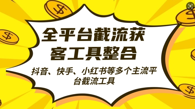 全平台截流获客工县整合全自动引流，日引2000+精准客户【揭秘】-彼飞网创