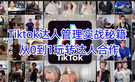 Tiktok达人管理实战秘籍：从0到1玩转达人合作-彼飞网创