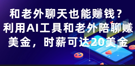 和老外聊天也能挣钱？利用AI工具和老外陪聊挣美金，时薪可达20刀-彼飞网创