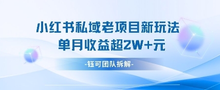 小红书私域项目新玩法，单月变现过W+-彼飞网创