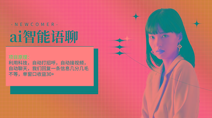 ai智能语聊，单窗口30+单机500+，无脑干！！！-彼飞网创
