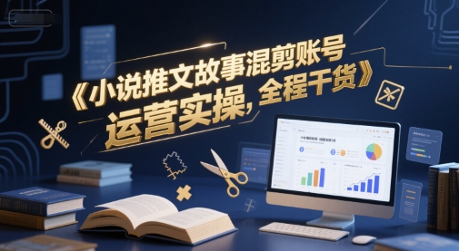 小说推文故事混剪账号运营实操，全程干货-彼飞网创