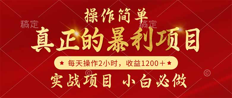 真正的暴利项目，操作简单，每天收益1200＋，自己做老板-彼飞网创