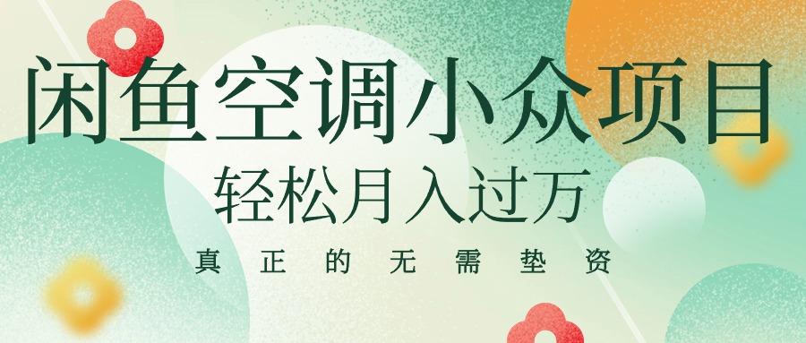 闲鱼卖空调小众项目 轻松月入过万 真正的无需垫资金-彼飞网创