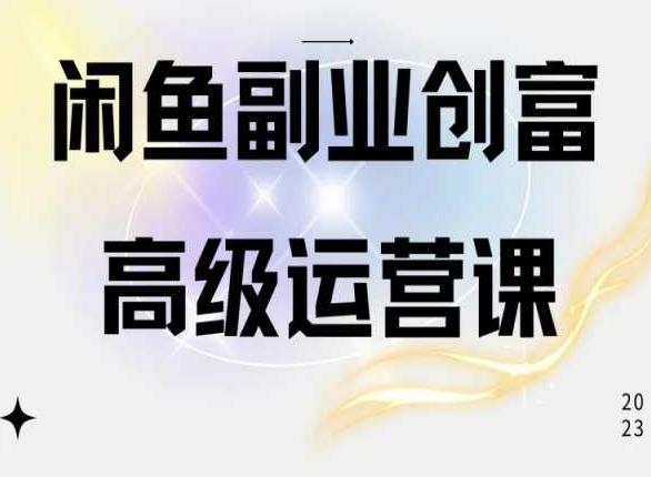 闲鱼电商运营高级课程，一部手机学会闲鱼开店赚钱-彼飞网创