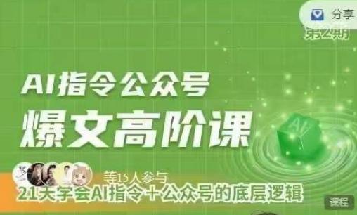 Ai指令公众号高阶课，学会ai指令+公众号的底层逻辑-彼飞网创