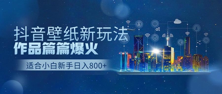(9842期)抖音壁纸号新玩法，作品篇篇爆火，日收益500+-彼飞网创
