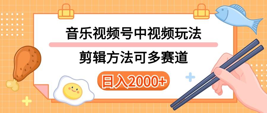 多种玩法音乐中视频和视频号玩法，讲解技术可多赛道。详细教程+附带素…-彼飞网创