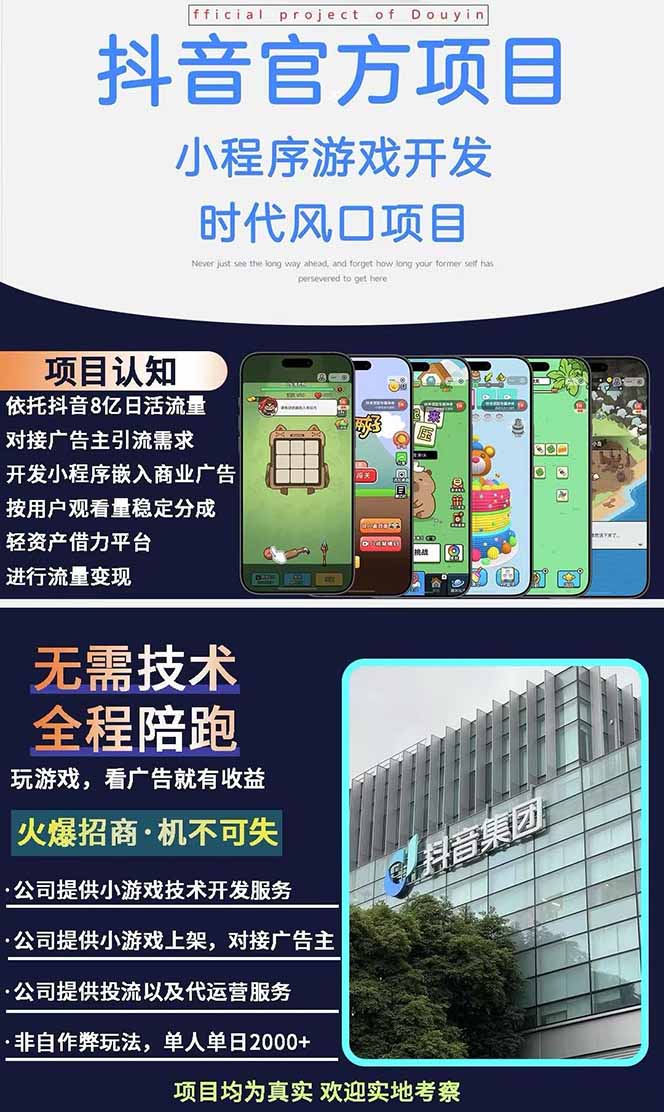 图片[1]-2025最热抖音官方项目 Ai时代风口项目小程序游戏开发 实测单个游戏日收…-彼飞网创