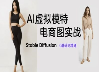 AI虚拟模特电商图实战，AI绘画Stable Diffusion 0基础到精通-彼飞网创