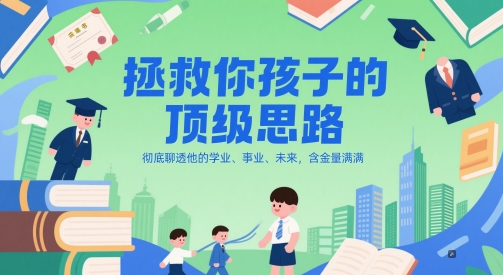 付费文章：拯救你孩子的顶级思路，彻底聊透他的学业、事业、未来，含金量满满-彼飞网创