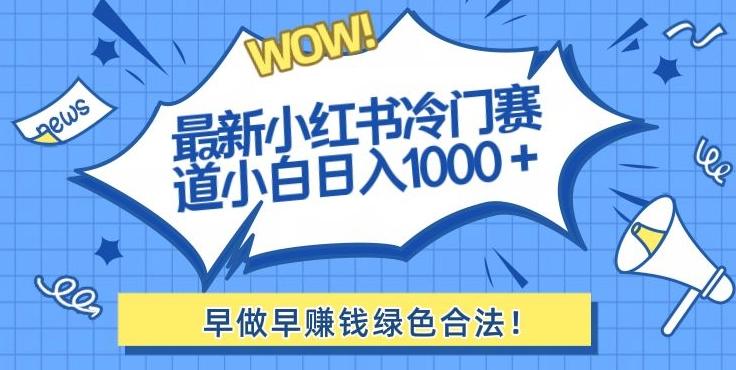 最新小红书冷门赛道日入1000+一部手机小白轻松-彼飞网创