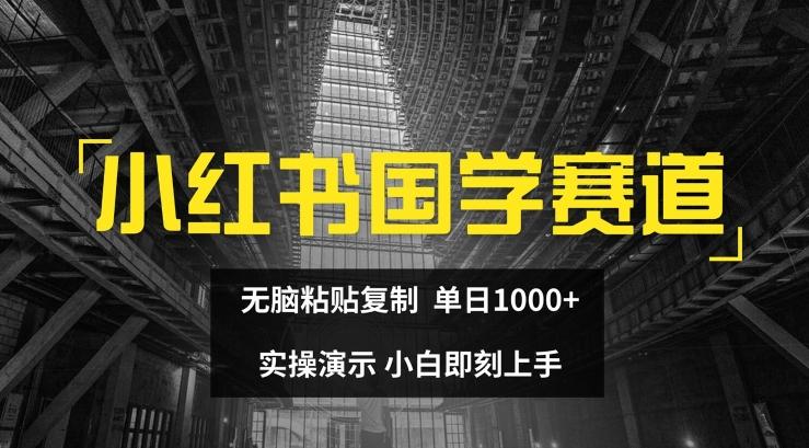 小红书国学赛道，无脑粘贴复制，单日1K，实操演示，小白即刻上手【揭秘】-彼飞网创