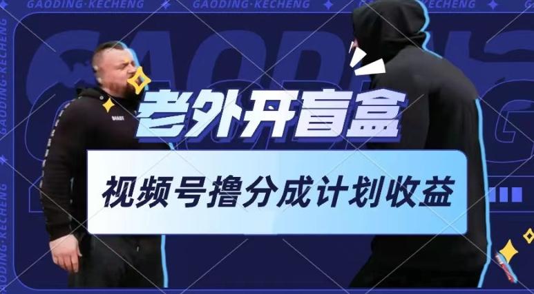老外开盲盒视频，撸视频号分成计划收益，每天只需一小时，新手小白轻松上手【揭秘】-彼飞网创