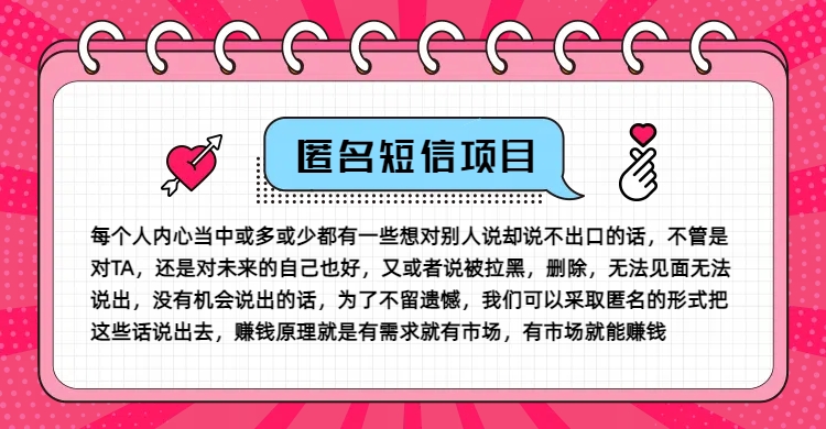 冷门小众赚钱项目，匿名短信，玩转信息差，月入五位数【揭秘】-彼飞网创