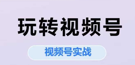玩转视频号，视频号实战系列课-彼飞网创