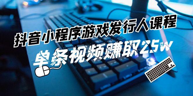 抖音小程序游戏发行人课程：带你玩转游戏任务变现，单条视频赚取25w-彼飞网创