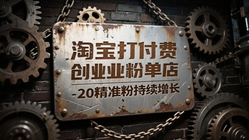 淘宝打付费创业粉单店每天稳定10-20精准粉持续增长【揭秘】-彼飞网创