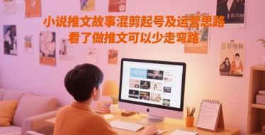 小说推文故事混剪起号及运营思路，看了做推文可以少走弯路-彼飞网创