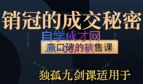 李老师·实战派销售视频课|孤独九剑-彼飞网创