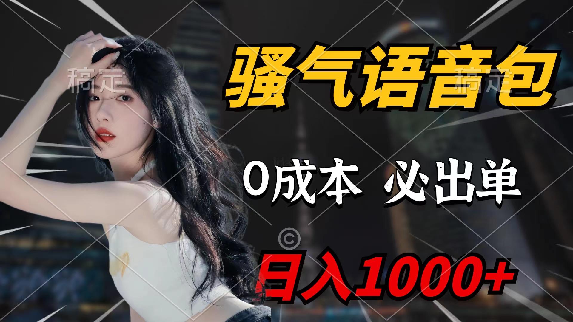 (9517期)骚气语音包，0成本一天1000+闭着眼也能出单-彼飞网创