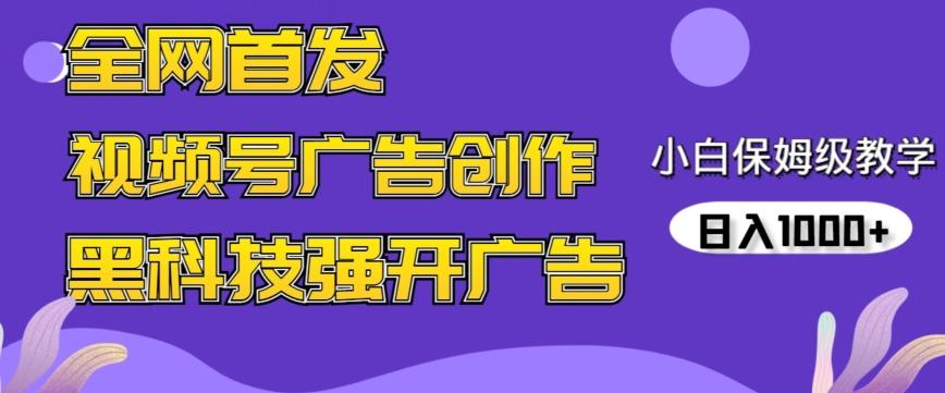 全网首发蝴蝶号广告创作，用AI做视频，黑科技强开广告，小白跟着做，日入1000+【揭秘】-彼飞网创