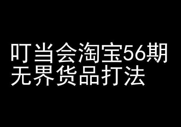 叮当会淘宝56期：无界货品打法-淘宝开店教程-彼飞网创