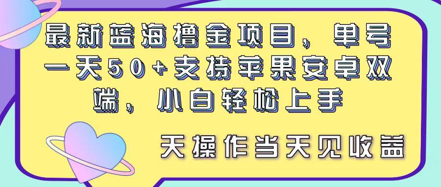 最新蓝海撸金项目，单号一天50+， 支持苹果安卓双端，小白轻松上手 当…-彼飞网创