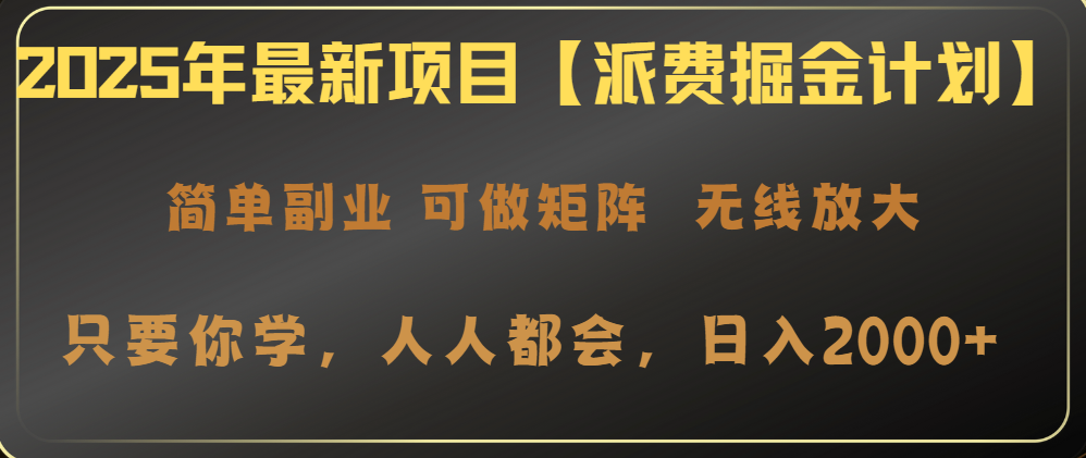 2025年最新项目【派费掘金计划】操作简单，日入2000+-彼飞网创