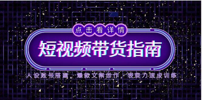 2025短视频带货指南，人设账号搭建，爆款文案创作，表现力速成训练-彼飞网创